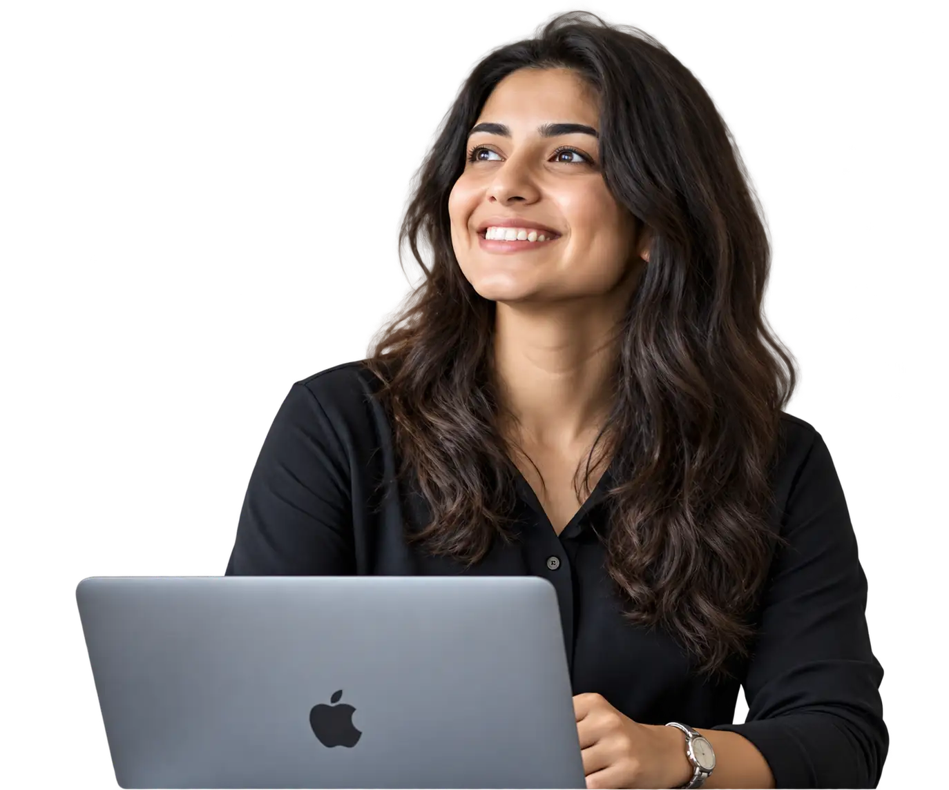Digital marketing strategist working on a laptop