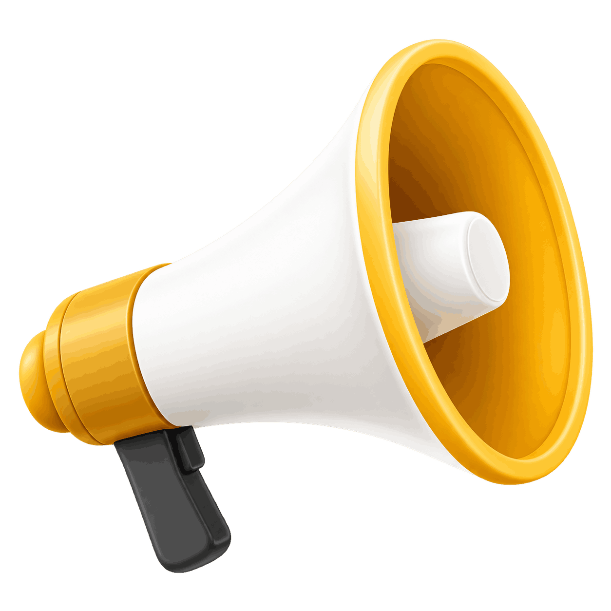 Yellow and white megaphone representing marketing campaigns